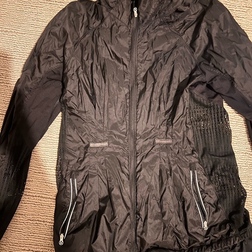 lululemon athletica Black Jacket/Vented Windbreaker